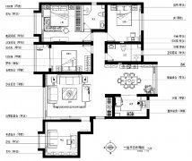 盛景家园180m²四室两厅简中式风格户型点评