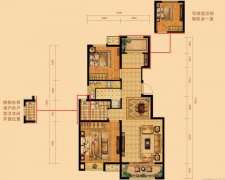 中海天悦府116m²两居地中海风格户型点评